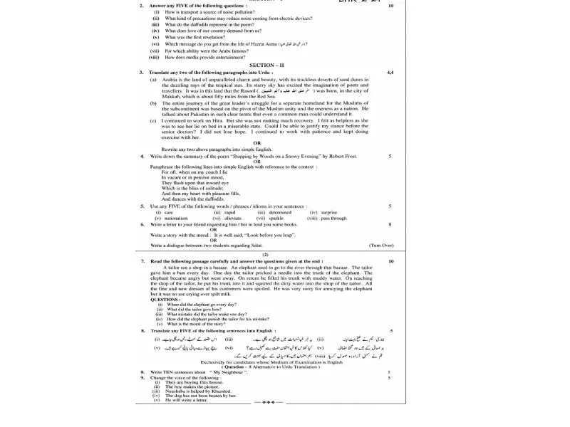 Lahore-Board-Subjective-Group-2-