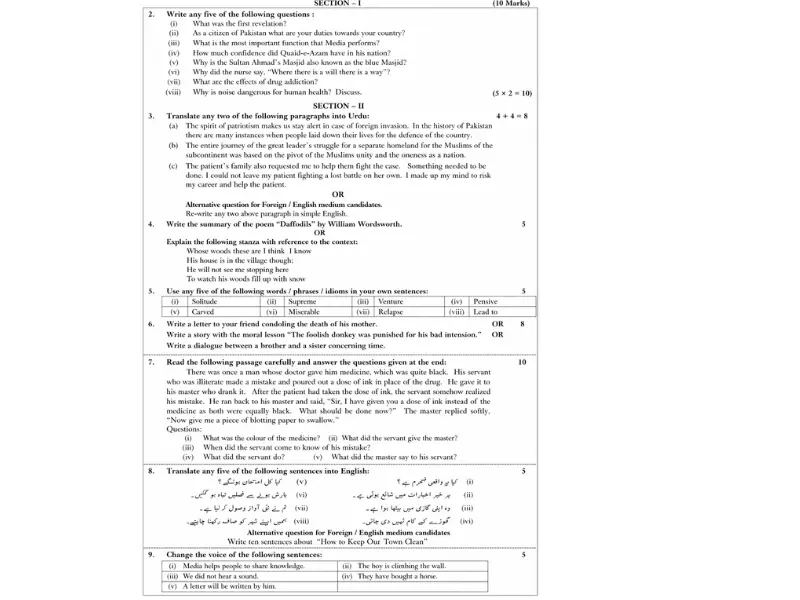 Multan-Board-Subjective-Group-2-