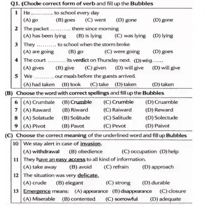 Past Papers Dg kahan Board Group 1 Objective
