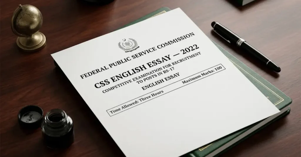 CSS English Essay Paper 2022: