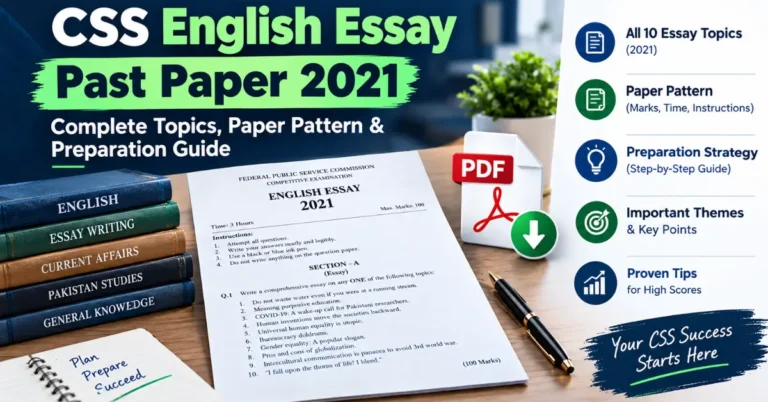 CSS English Essay Past Paper 2021